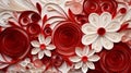 Quilling paper curls and rolls banner in an abstract panel with copy space Royalty Free Stock Photo