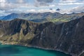 Quilotoa Lagoon and Ilinizas peaks, Ecuador