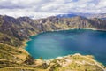 Quilotoa lagoon, volcanic crater lake in Ecuador Royalty Free Stock Photo