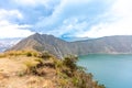 Quilotoa volcanic lake in Ecuador in South America