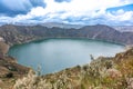 Quilotoa volcanic lake in Ecuador in South America