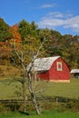 Quilt Barn & Autumn Foliage (vertical) Royalty Free Stock Photo