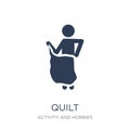 Quilt icon. Trendy flat vector Quilt icon on white background fr