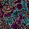 Quilt-Inspired Leopard Design with Bold Patches. Bold patches of leopard design inspired by quilt aesthetics
