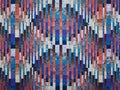 Quilt made in the style of bargello using the convergence effect