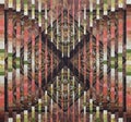 Quilt made in the style of bargello using the convergence effect Royalty Free Stock Photo