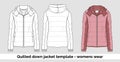 Quilted down jacket template - women wear