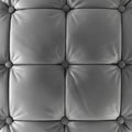 A quilted soft gray soft panel witch button. 3d rendering