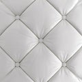 A quilted soft leather white panelwitch button . 3d rendering