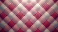 Quilted diamond pattern creating a soft, textural background with pink and white colors Royalty Free Stock Photo