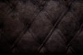 Quilted velour buttoned classic black color fabric wall pattern background. Elegant vintage luxury sofa upholstery Royalty Free Stock Photo