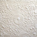 Quilted White Flower Tile With Intricate Detail And Bold Texture