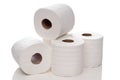 Quilted white toilet paper