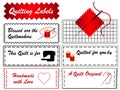 Quilting Labels for Do It Yourself Sewing Projects Royalty Free Stock Photo