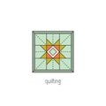 Quilting line icon