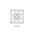 Quilting line icon