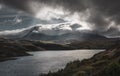 Quinag Mountain Range Capped in Clouds Royalty Free Stock Photo