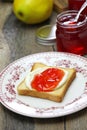 Quince jelly and cream cheese toast