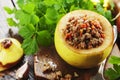 Quince stuffed with meat Royalty Free Stock Photo