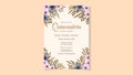 Quinceanera Birthday celebration floral flyer invitation card template