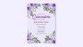 Quinceanera Birthday celebration floral flyer invitation card template