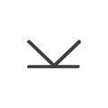 Quincunx astrology sign line icon