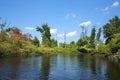 Quinebaug River Canoe Trail in East Brimfield, Massachusetts