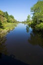 Quinebaug River Canoe Trail in East Brimfield, Massachusetts