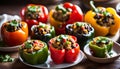 Quinoa and Black Bean Stuffed Peppers