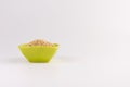 Quinoa in ceramic cup isolated on white background Royalty Free Stock Photo