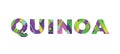 Quinoa Concept Retro Colorful Word Art Illustration