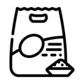 quinoa porridge gluten free line icon vector illustration
