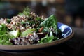 Quinoa salad with vegetable on a plate Royalty Free Stock Photo