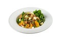 quinoa salad with walnuts, oranges and kale leaves Royalty Free Stock Photo