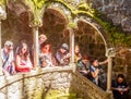 View of Quinta da Regaleira initiation well in Sintra. Protugal