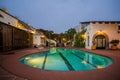 Quinta Don Jose Hotel Pool at Dusk Royalty Free Stock Photo