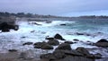 Quintay, Chile Rocky Coast Battered By Waves - Slow Motion