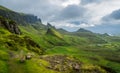 Scenic sight of the Quiraing, Isle of Skye, Scotland. Royalty Free Stock Photo