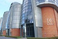 Quirky architectural building. Planetarium building in Lodz