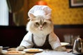 Quirky Cat Dressed As A Hilarious Chef With A Chefs Hat And Apron Cats, Costumes, Chefs, Humor, Funn