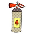 quirky comic book style cartoon fire extinguisher Royalty Free Stock Photo