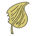 quirky comic book style cartoon munched leaf Royalty Free Stock Photo