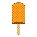 quirky comic book style cartoon orange ice lolly