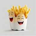 Quirky Cuisine: Playful French Fries. Generative AI.