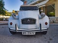 Vintage Citroen 2CV Car Parked on Side of Road Royalty Free Stock Photo
