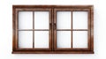 Quirky Elegance: Wooden Window With Brown Tinted Glass Royalty Free Stock Photo