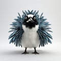 Quirky Expression Of A Cute Eurasian Magpie With Fashion Feather