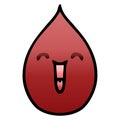 quirky gradient shaded cartoon emotional blood drop