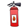 quirky gradient shaded cartoon fire extinguisher Royalty Free Stock Photo