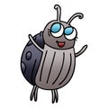 quirky gradient shaded cartoon happy bug